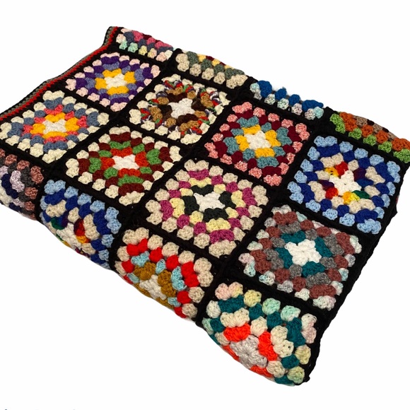 Vintage Other - Vintage Handmade Granny Square Afghan Blanket